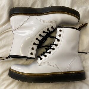 White Doc Martins Patent Leather US Women’s 9